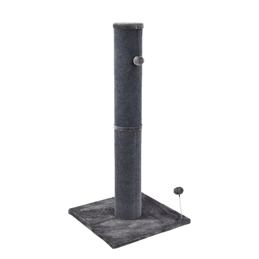 Tall Bobcat Cat Scratching Post with Replaceable Toys and Sturdy Base