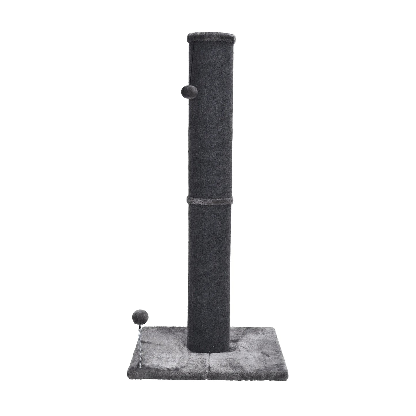 Tall Bobcat Cat Scratching Post with Replaceable Toys and Sturdy Base