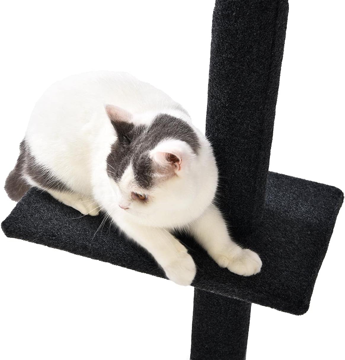 Cat Craft Floor to Ceiling Cat Tree Tower with 4-Tiers for Climbing, Adjustable to Fit 7.5-9 Foot Tall Ceiling, Modern Cat Tree for Indoor Cats Large, Gray